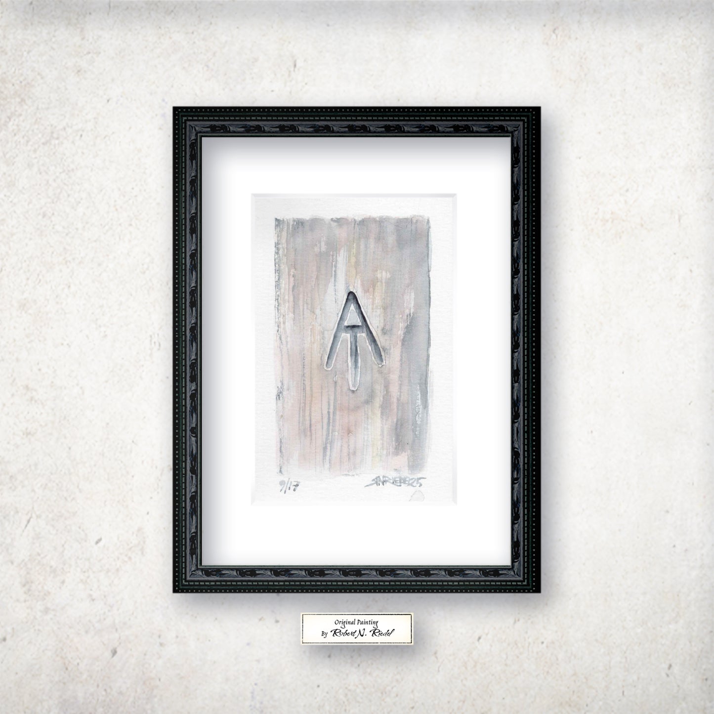 "Carved in Wood" - Artist's Original Watercolor  | Appalachian Trail Thru Hikers Art