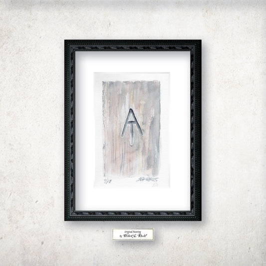 "Carved in Wood" - Artist's Original Watercolor  | Appalachian Trail Thru Hikers Art