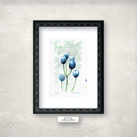 "Blue Harvest" - Artist's Original Watercolor  | Appalachian Trail Thru Hikers Art