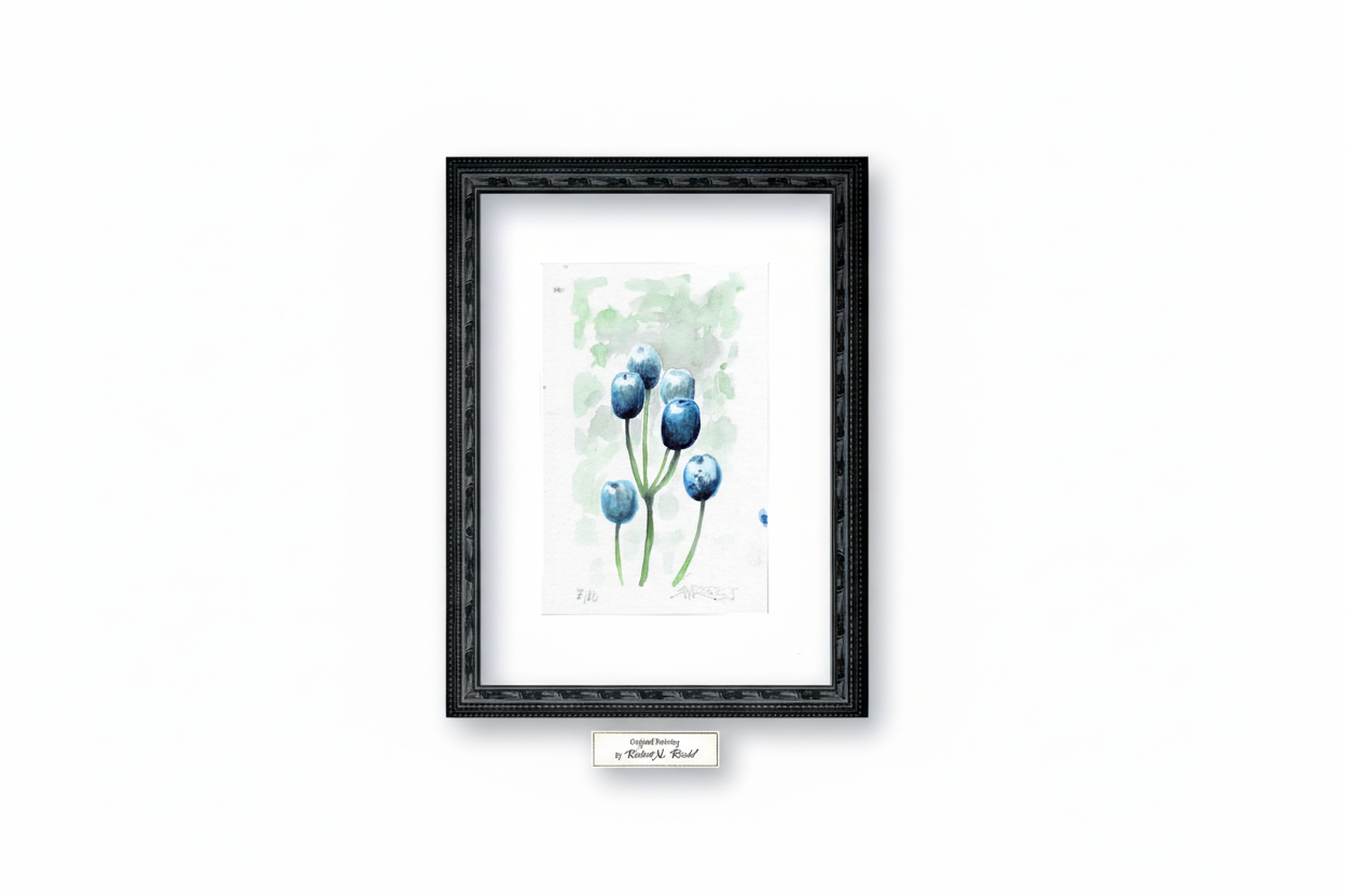 "Blue Harvest" - Artist's Original Watercolor  | Appalachian Trail Thru Hikers Art