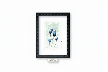 "Blue Harvest" - Artist's Original Watercolor  | Appalachian Trail Thru Hikers Art