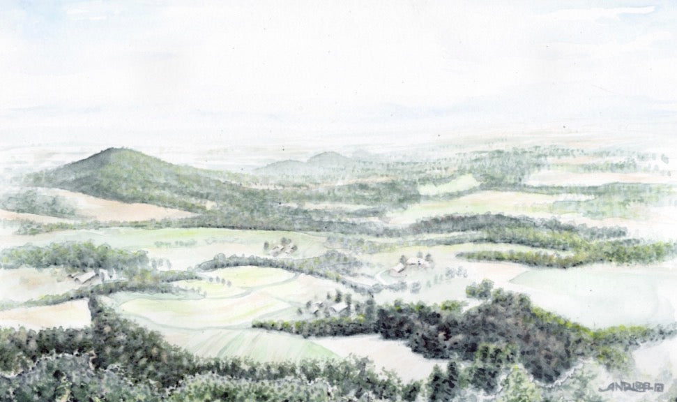 "Pinnacle Overlook (PA)" - Artist's Original Watercolor  | Appalachian Trail Thru Hikers Art