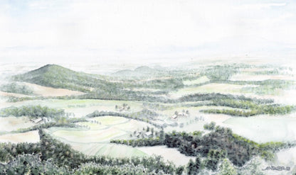 "Pinnacle Overlook (PA)" - Artist's Original Watercolor  | Appalachian Trail Thru Hikers Art