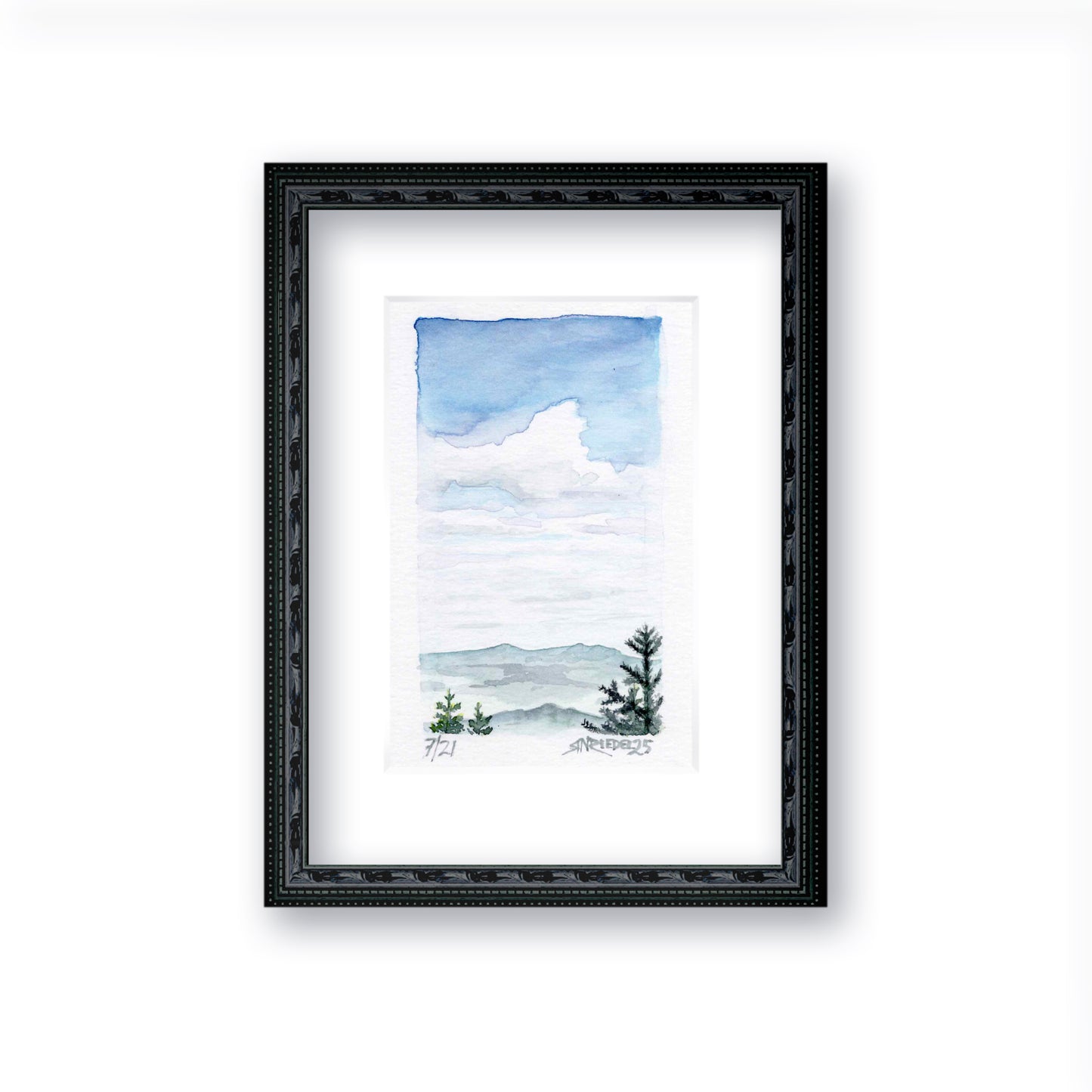 "Quiet Horizon" - Artist's Original Watercolor  | Appalachian Trail Thru Hikers Art