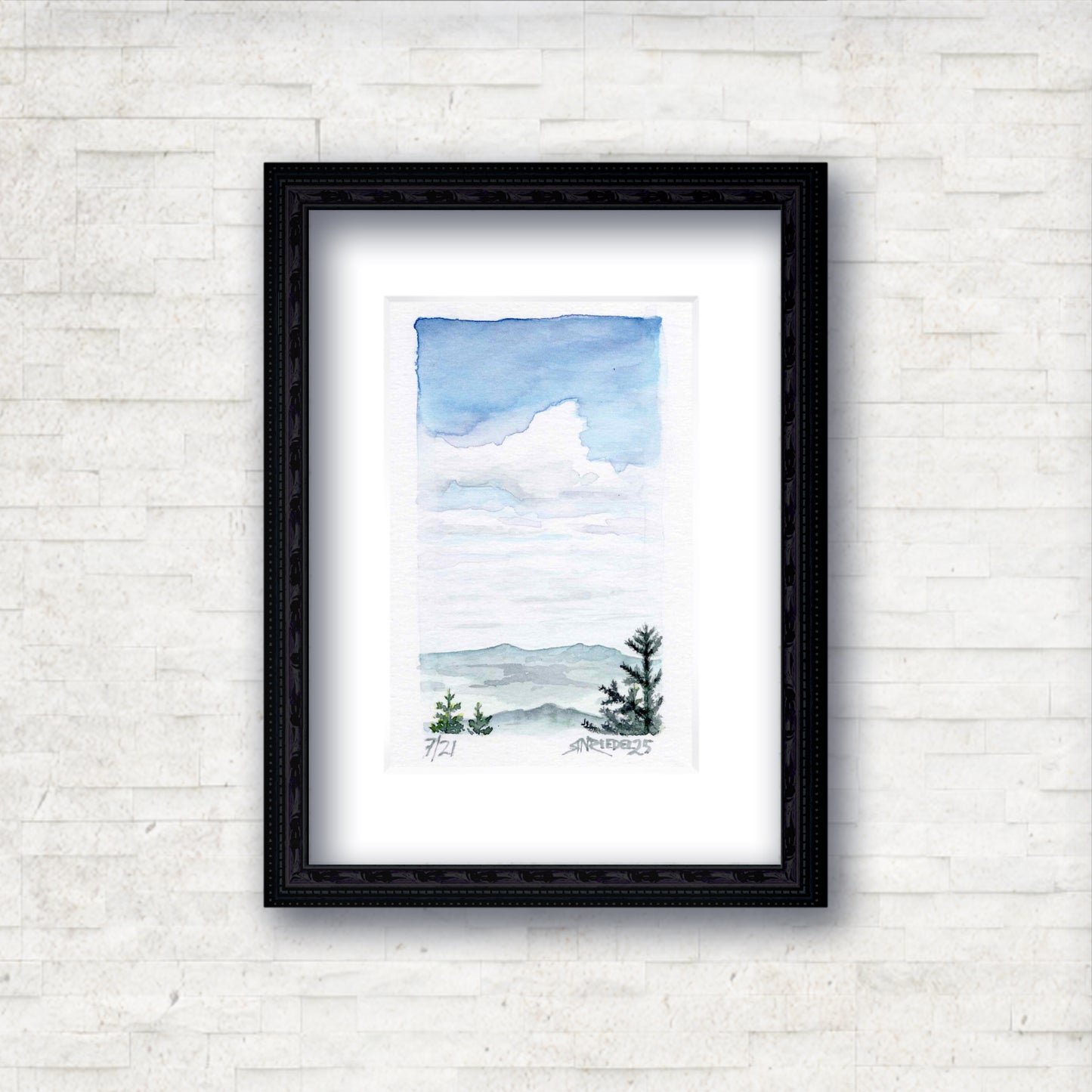 "Quiet Horizon" - Artist's Original Watercolor  | Appalachian Trail Thru Hikers Art