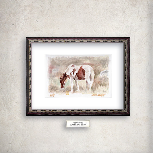 "Highlands Pony" - Artist's Original Watercolor  | Appalachian Trail Thru Hikers Art