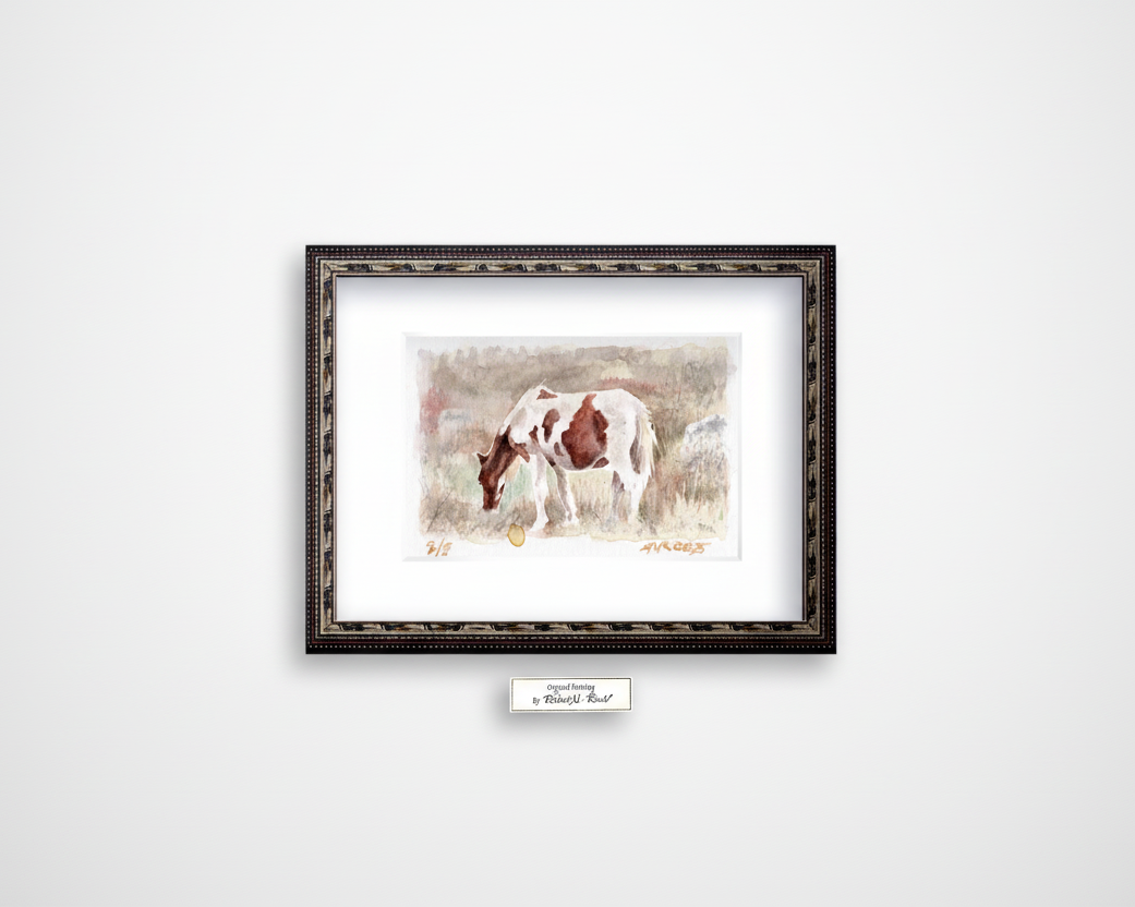 "Highlands Pony" - Artist's Original Watercolor  | Appalachian Trail Thru Hikers Art