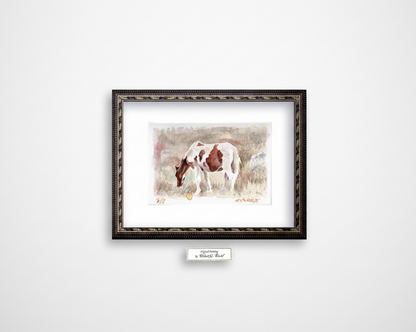 "Highlands Pony" - Artist's Original Watercolor  | Appalachian Trail Thru Hikers Art