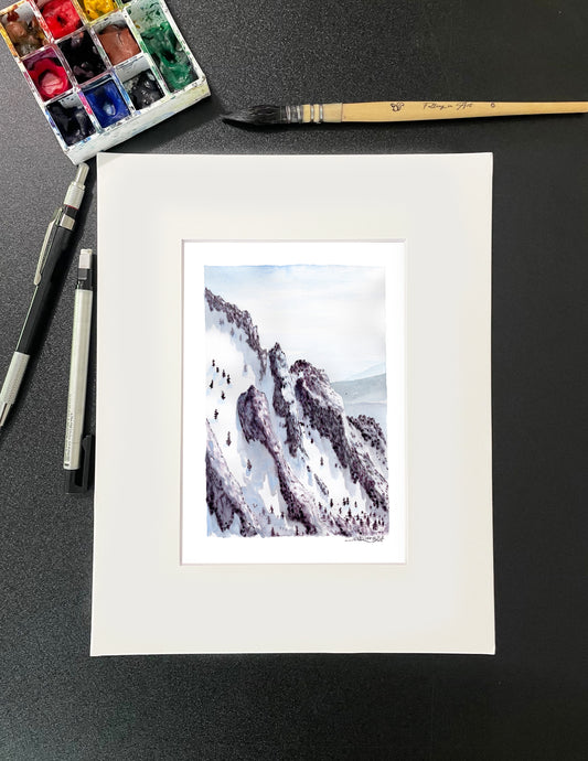 "Return to San Jacinto"  - 8x10 Watercolor Print |  A Watercolor Memory from the Pacific Crest Trail