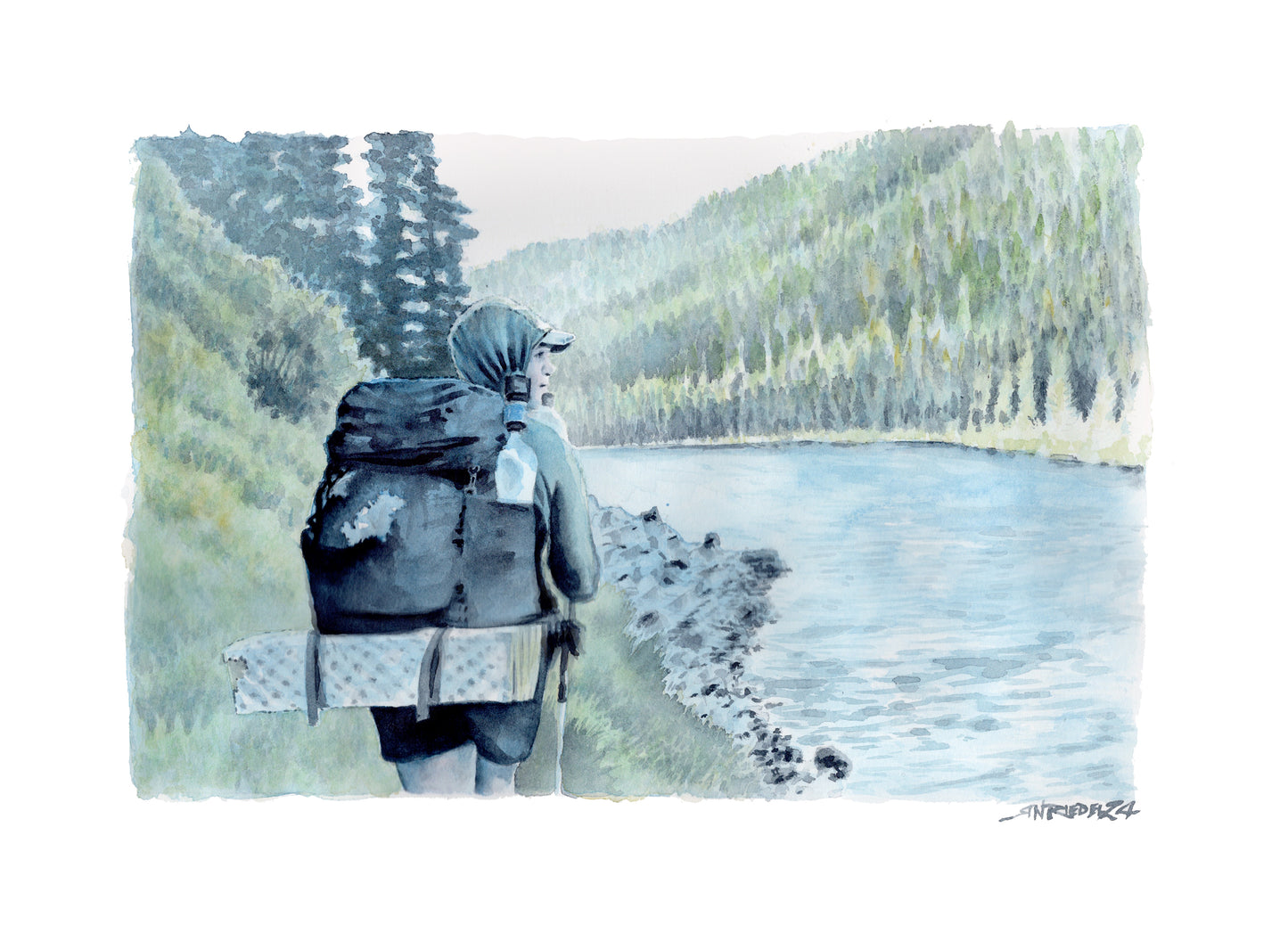 "Almost There" -Artist's Original  | Original Hand-Painted Watercolor from the Pacific Crest Trail