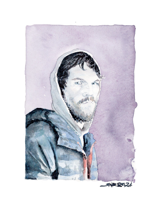 "Birdcall" - Artist's Original | Original PCT Self-Portrait Watercolor"
