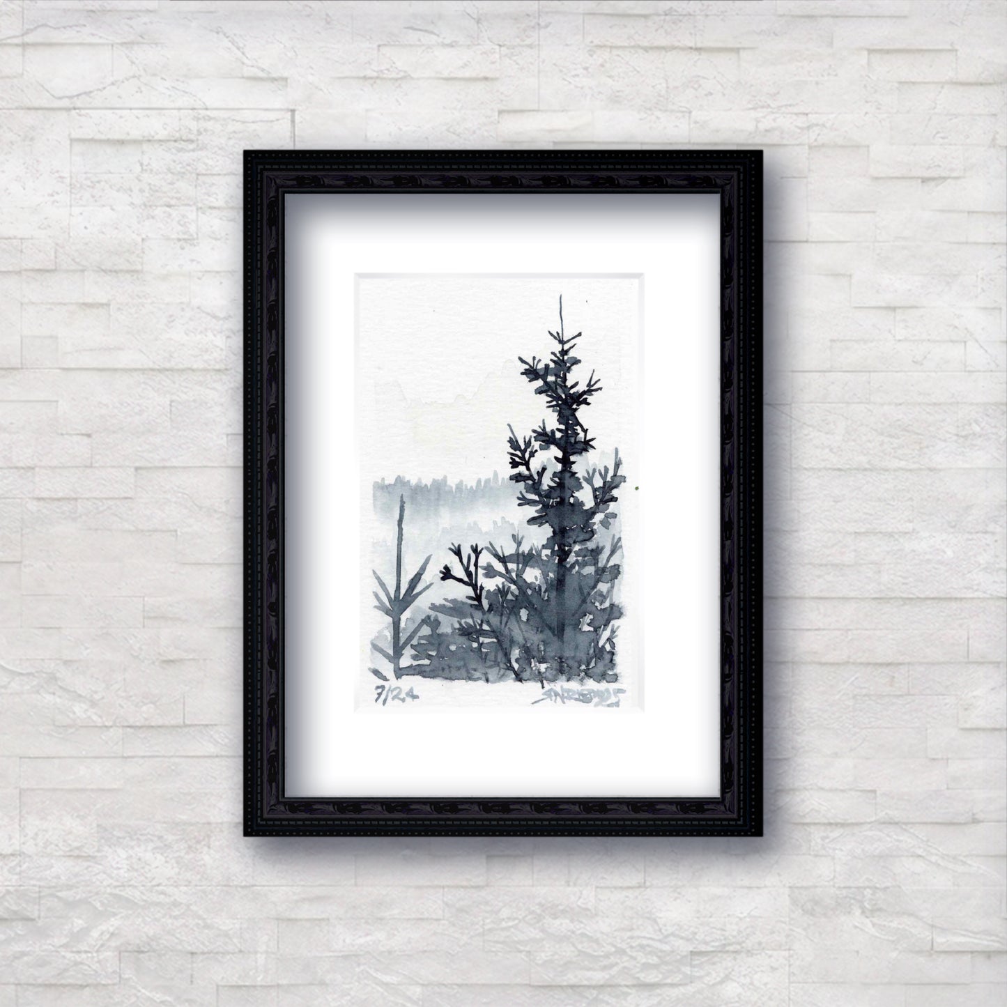 "Silent Silhouette" - Artist's Original Watercolor  | Appalachian Trail Thru Hikers Art