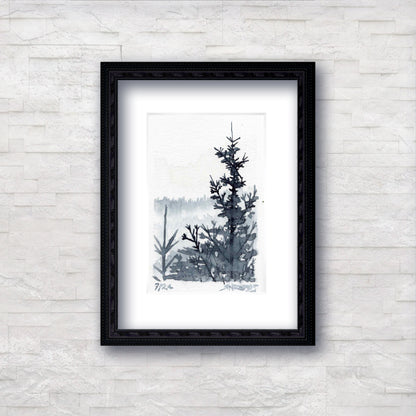 "Silent Silhouette" - Artist's Original Watercolor  | Appalachian Trail Thru Hikers Art