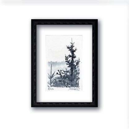 "Silent Silhouette" - Artist's Original Watercolor  | Appalachian Trail Thru Hikers Art