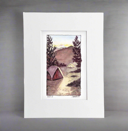 "First Light on the Trail" - 8x10 Watercolor Print | Pacific Crest Trail Inspired Art