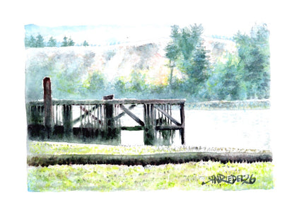 "A Stop Along the 101" | 8x10 Watercolor Print, Oregon Coast