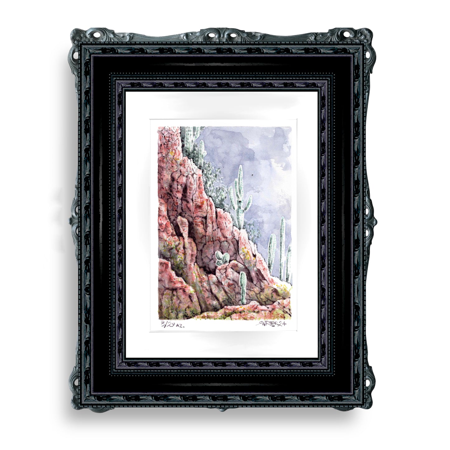 "Arizona Trail" - Artist's Original | Original Hand-Painted Desert Watercolor Inspired by the Arizona Trail