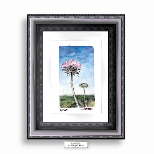 "Trailside Thistle" - Artist's Original  | Original Watercolor Inspired by the Pacific Crest Trail
