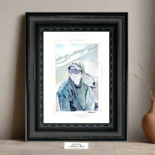 "Bossbae at Goat Rocks" - Artist's Original | Original PCT Self-Portrait Watercolor