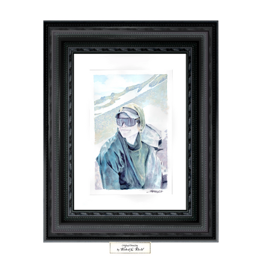 "Bossbae at Goat Rocks" - Artist's Original | Original PCT Self-Portrait Watercolor