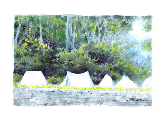 Trail Days — Cascade Locks, 2026 | PCT Watercolor Art Print