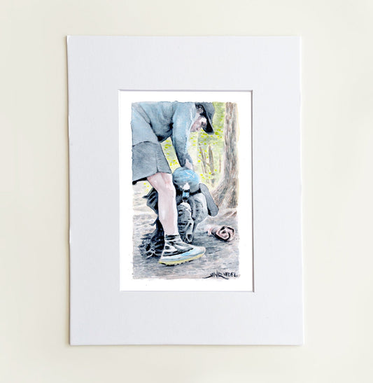 "What we Carry” - 8x10 Watercolor Print | Appalachian Trail Inspired Art