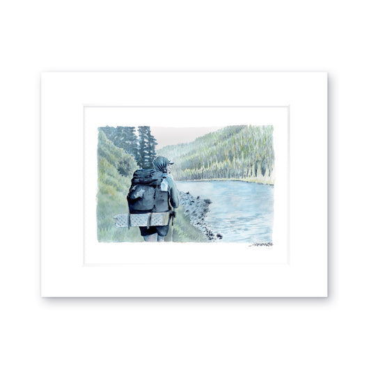 "Almost There" - 11x14 Watercolor Print |  Watercolor Print,  PCT | Pacific Crest Trail Inspired Art
