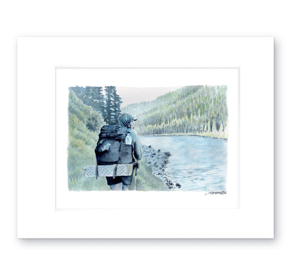 "Almost There" - 11x14 Watercolor Print |  Watercolor Print,  PCT | Pacific Crest Trail Inspired Art