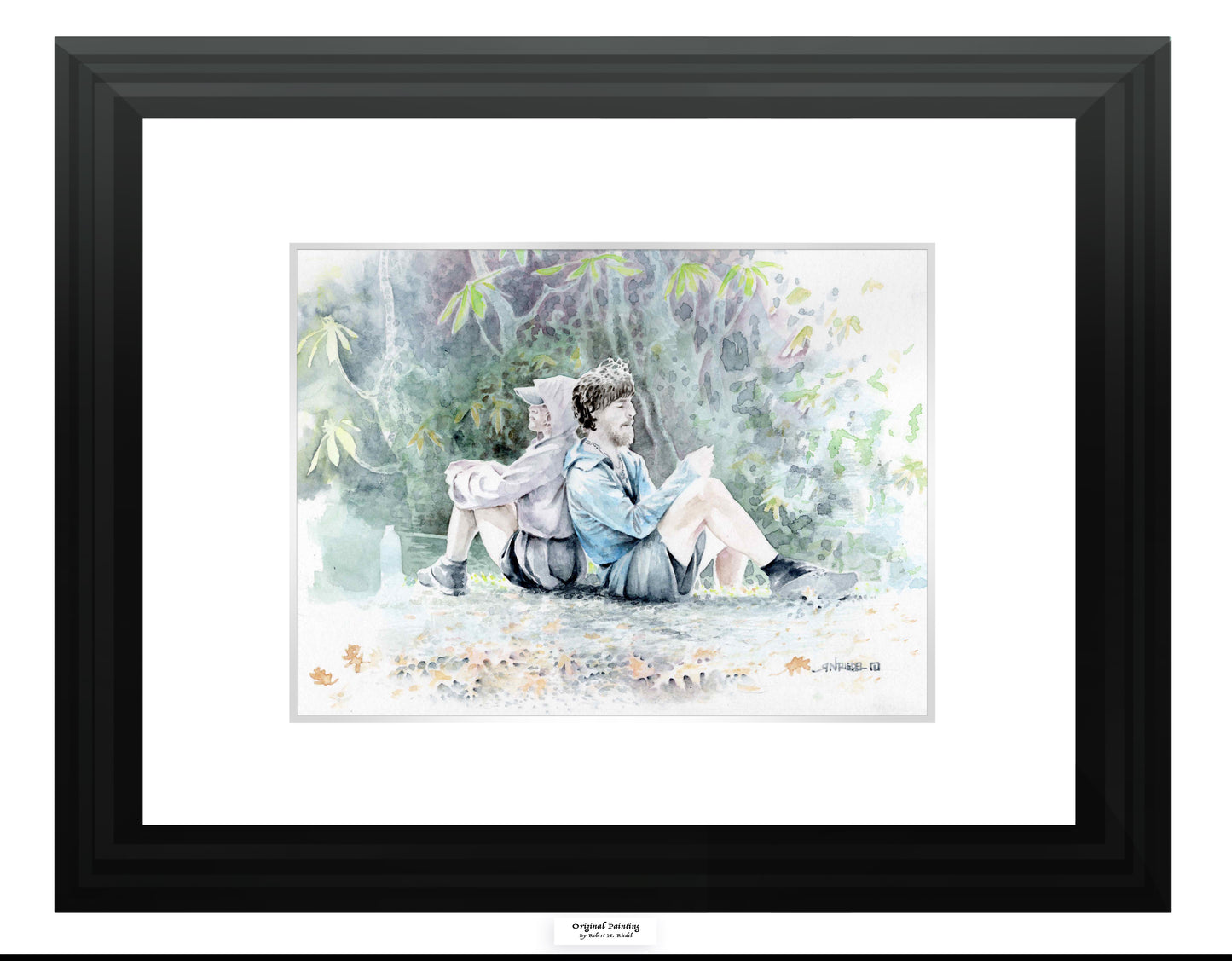 "Back to Back" - Artist's Original Watercolor  | Appalachian Trail Thru Hikers Art