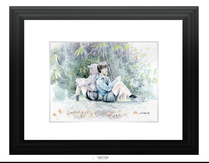 "Back to Back" - Artist's Original Watercolor  | Appalachian Trail Thru Hikers Art