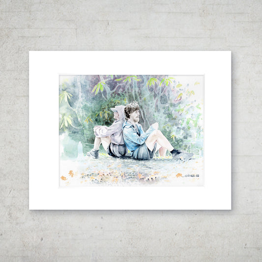 "Back to Back" - 11x14 Watercolor Print  | Appalachian Trail Inspired Artwork