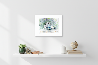 "Back to Back" - 11x14 Watercolor Print  | Appalachian Trail Inspired Artwork