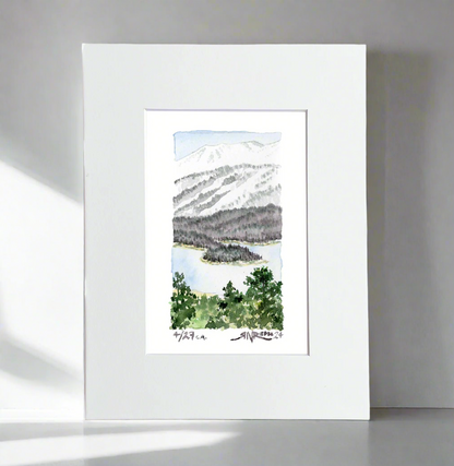 “Reflections at Big Bear” - 8x10 Watercolor Print | Pacific Crest Trail Inspired Art