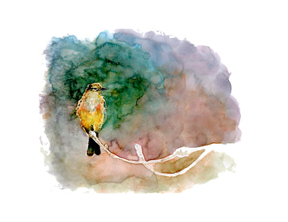 "A Song Along the Trail" - 11x14 Watercolor Print | Hand Painted in the French Countryside