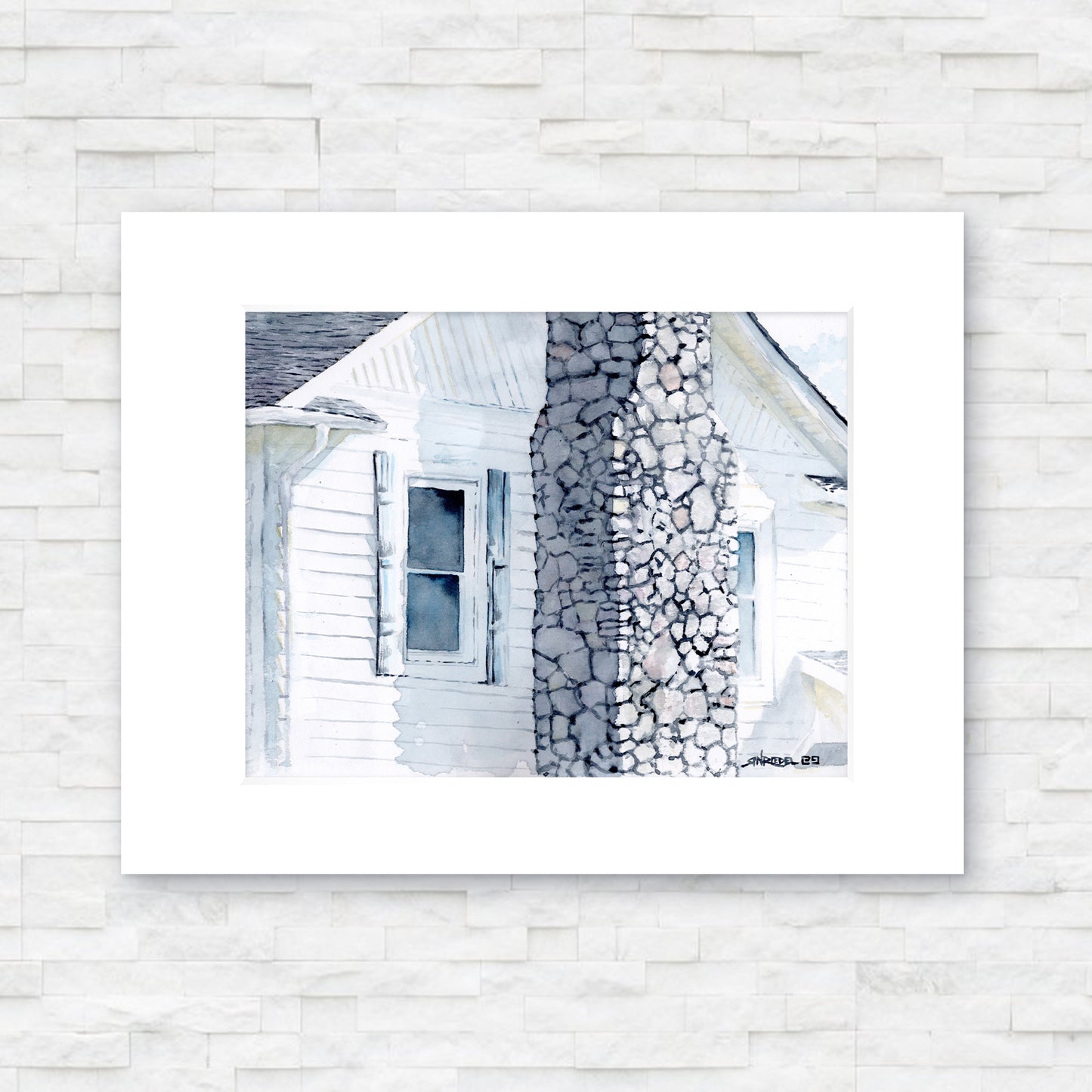 "Stone Chimney at Burke’s Garden" - 11x14 Watercolor Print  | Appalachian Trail Inspired Artwork (Copy)