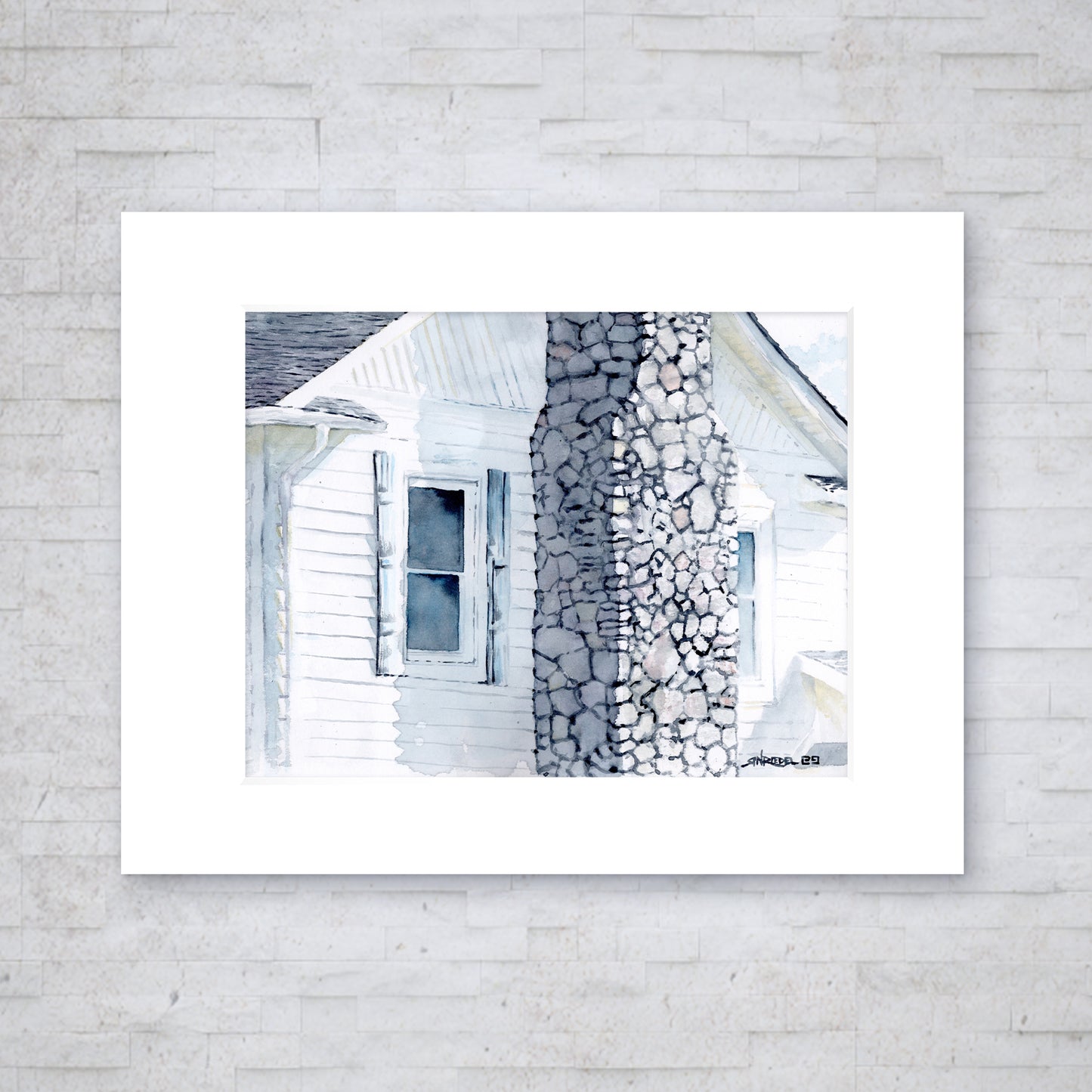"Stone Chimney at Burke’s Garden" - 11x14 Watercolor Print  | Appalachian Trail Inspired Artwork (Copy)