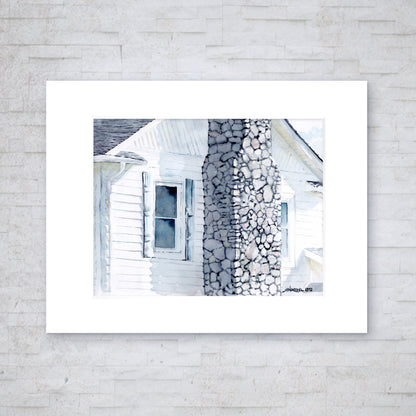 "Stone Chimney at Burke’s Garden" - 11x14 Watercolor Print  | Appalachian Trail Inspired Artwork (Copy)