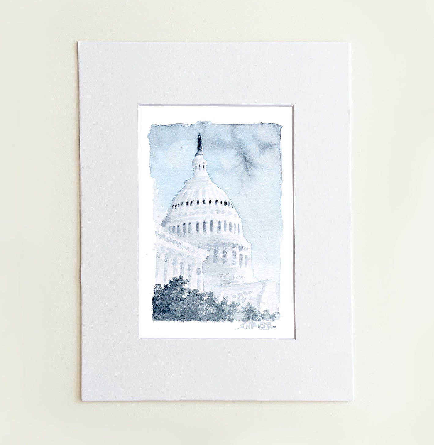 "Capitol in Blue” - 8x10 Watercolor Print | Appalachian Trail Inspired Art