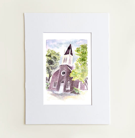 “Church in Chester” - 8x10 Watercolor Print | Pacific Crest Trail Inspired Art