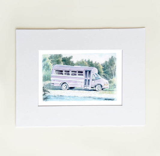 "Cookie Lady’s Bus” - 8x10 Watercolor Print | Appalachian Trail Inspired Art