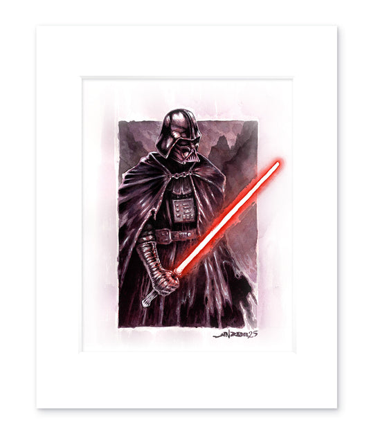 "Darth" 8x10 Watercolor Print | Darth Vader watercolor print  | Star Wars Tribute Art | Hand Painted Star Wars wall art