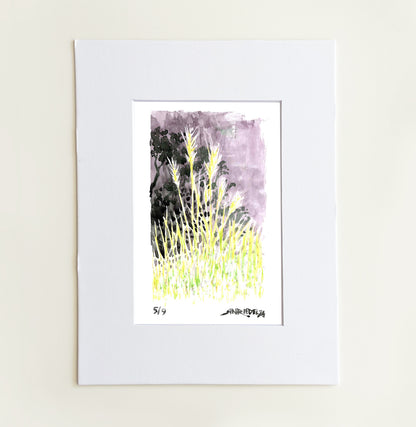 “Desert Grass” - 8x10 Watercolor Print | Pacific Crest Trail Inspired Art