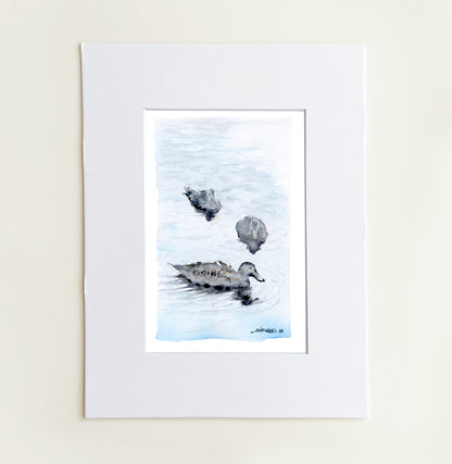 "Rangeley Ducks” - 8x10 Watercolor Print | Appalachian Trail Inspired Art