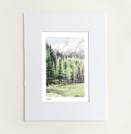 “High Sierra” - 8x10 Watercolor Print | Pacific Crest Trail Inspired Art