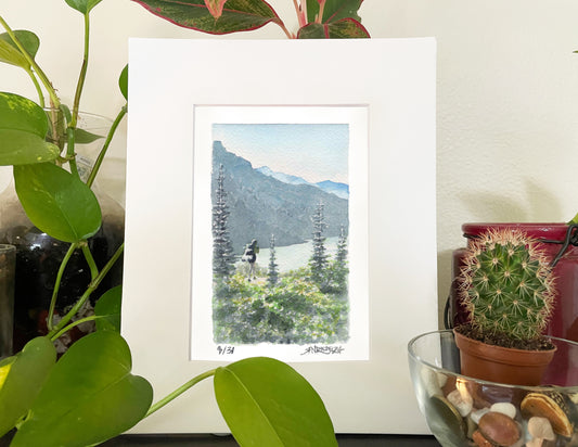 "Lyman Lake" – 8x10 Watercolor Print | Pacific Crest Trail Hiker Art