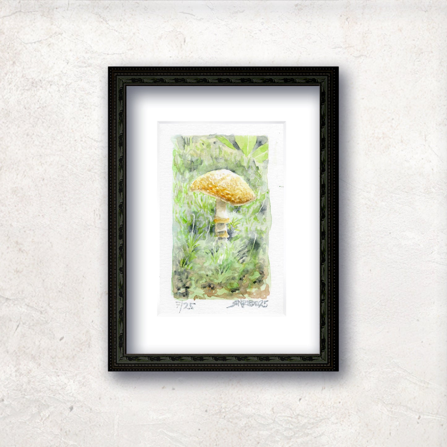 "Sunlit Spore" - Artist's Original Watercolor  | Appalachian Trail Thru Hikers Art