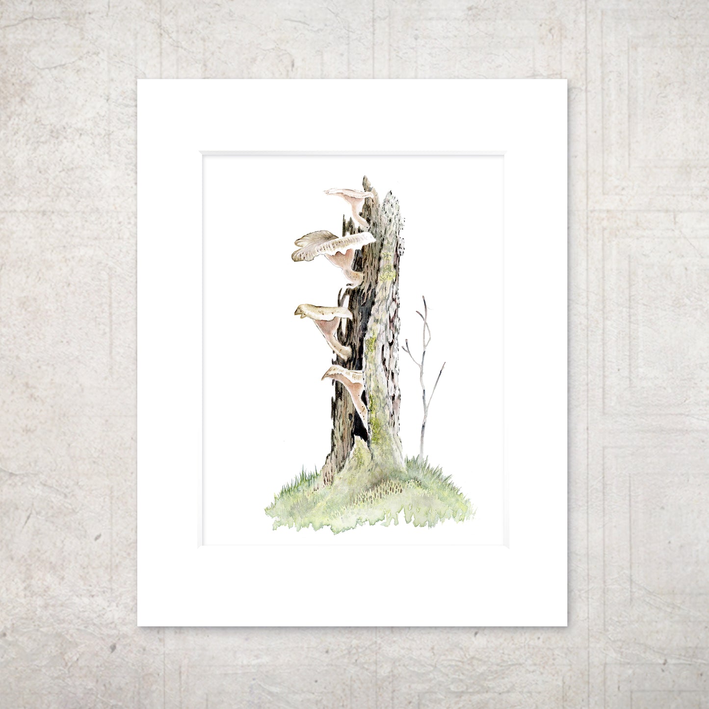 “Mushroom Stump” (Watercolor Study) - 11x14 Watercolor Print  | Appalachian Trail Inspired Artwork