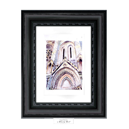 "Notre-Dame in Nice" - Artist's Original | Original Watercolor Cathedral Painting