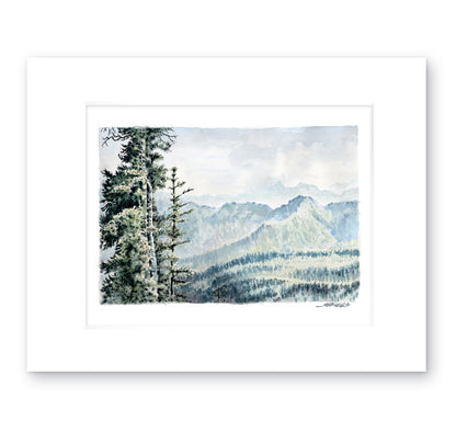“Onwards at Harts Pass ” - 8x10 Watercolor Print | Pacific Crest Trail Inspired Art