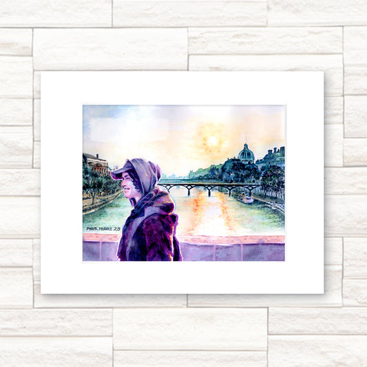 "Paris" - 11x14 Watercolor Print | Paris, France | France inspired Art